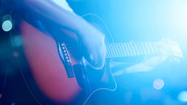 guitar blue light